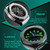 addies MY-052 Business Multifunctional Luminous Watch Silicone Watchstrap Watch for Men(Gold Blue)