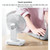 D606 4W USB Rechargeable Portable Four-speed Adjustable Desktop Fan(White)