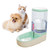 3.8L Grain Storage Bucket Cat Automatic Pet Feeder Water Dispenser, Style:Drinking Fountain(Green)