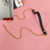 Women Bag PU Leather Chain Long Shoulder Strap Bag Accessories(Lychee Pattern Black)