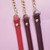 Women Bag PU Leather Chain Long Shoulder Strap Bag Accessories(Lychee Pattern Black)