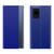 For Galaxy S20 Plus Side Display Magnetic Horizontal Flip Plain Texture Cloth + PC Case with Holder & Sleep / Wake-up Function(Blue)