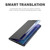 For Galaxy S20 Plus Side Display Magnetic Horizontal Flip Plain Texture Cloth + PC Case with Holder & Sleep / Wake-up Function(Blue)