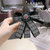 Women Fresh Plaid Bow Tie Diamond Bow-knot Brooch Shirt Accessories(Black Gray)