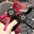 Women Fresh Plaid Bow Tie Diamond Bow-knot Brooch Shirt Accessories(Black Gray)