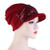 2 PCS Women Breathable Wild Empty Top Hat Sequined Turban Hat, Size:One Size(Black)