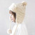 Winter Plus Velvet Knitted Wool Hat Bomber Cap Flight Hat, Size:M (56-58cm)(White)