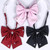 Jacquard Pattern Embroidered Uniform Bow Tie Clothes Accessories(Pink)