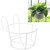 Balcony Fence Round Metal Flower Stand Wrought Iron Wall-mounted Flower Pot Stand, Size:XL(White)