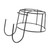 Balcony Fence Round Metal Flower Stand Wrought Iron Wall-mounted Flower Pot Stand, Size:XL(White)