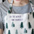 Nordic Style Cotton Linen Printing Apron(Grey Grid)
