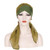 2 PCS Ladies Forehead Cross Chiffon Long Tail Cap Turban Hat, Size:One Size(Pink)