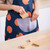 Orange Pattern Adjustable Polyester Kitchen Apron For Cooking(Gray)