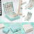 Leather Jewelry Box Storage Case Holder Portable Travel Jewelry Ornaments Organizer(White)