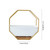 Simple Octagonal Geometric Wall Hanging Table Succulent Platter Bamboo Support Iron Frame Flower Pot(Black)