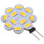 G4 12 LEDs SMD 5730 240LM 2800-3200K Plum Flower Shape Stepless Dimming Energy Saving Light Pin Base Lamp Bulb, DC 12V (Warm White)