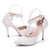Women Shoes Lace Pearl Princess Pointed Shoes, Size:42(White 7.5 cm)