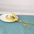 Retro Zinc Alloy Cutlery Cake Fruit Dessert Salad Clip(Round Head Gold Clip)