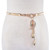 Women Thin Belt Metal Rhinestone Decorative Waist Chain, Length:75cm, Style:Five-color Peacock Tail Pendant