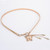 Women Thin Belt Metal Rhinestone Decorative Waist Chain, Length:75cm, Style:Five-color Peacock Tail Pendant