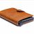 PU Aluminum Alloy Card Case Anti-magnetic RFID Shielding Anti-Theft Wallet(Black)