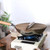 Old-fashioned Household Iron Pot Healthy Uncoated Traditional Handmade Non-stick Pot, Size:34cm, Style:With Ear