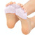 Women Invisible Non-slip Toe Socks Five Finger Socks(Light Purple Open Toe)
