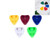 100 PCS ABS Storage Box for Guitar Pick, Random Color Delivery, Specification:Heart-shaped Pick Box