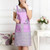 Home Adult Sleeveless Waterproof Grid Anti-oil Aprons with Double Pocket(Purple)