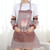 Kitchen Oilproof Cartoon Bear Apron with Sleeve(Brown)