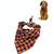 2 PCS Pet Triangle Towel Christmas Snowflake Dog Saliva Towel, Size:S(Orange)