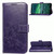 For Nokia 2.3 Lucky Clover Pressed Flowers Pattern Leather Case with Holder & Card Slots & Wallet & Hand Strap(Purple)