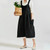High Waist Cotton Linen Solid Color Apron(Black)