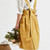 High Waist Cotton Linen Solid Color Apron(Black)