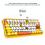 Ajazz 308I 84 Keys Tablet Mobile Phone Computer Household Office Bluetooth Keyboard(Yellow)