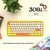 Ajazz 308I 84 Keys Tablet Mobile Phone Computer Household Office Bluetooth Keyboard(Yellow)