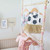 Nordic Style Wooden Color Macaron Wooden Beads String Single Hook Hanger Wardrobe Storage Pendant(Gray)