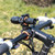 360 Lamp Holder Bicycle Flashlight Lamp Clip Fixing Bracket(Black Orange)