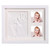 Solid Wood Three-frame BabyHands and Feet Mud Print Photo Frame with Cover(White Photo Frame White Mud)