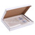 Solid Wood Three-frame BabyHands and Feet Mud Print Photo Frame with Cover(White Photo Frame White Mud)