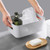 Desktop Storage Box Bathroom Kitchen Plastic Storage Basket Snacks Sundry Storage Basket Cosmetics Storage Basket(White)