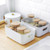 Desktop Storage Box Bathroom Kitchen Plastic Storage Basket Snacks Sundry Storage Basket Cosmetics Storage Basket(White)