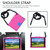 For iPad 10.2 Honeycomb Design EVA + PC Four Corner Shockproof Protective Case with Straps (Rose Red)