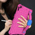 For iPad 10.2 Honeycomb Design EVA + PC Four Corner Shockproof Protective Case with Straps (Rose Red)