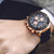 OCHSTIN 6103 Multi Function Quartz Watch Silicone Watch Band Sports Luminous Waterproof Watch(Rose Gold  Black)