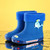 Children Non-Slip Plus Velvet Warm Cartoon Short Rain Boots, Size:Inner Length 17cm, Style:With Cotton Cover(Dark Blue)
