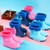 Children Non-Slip Plus Velvet Warm Cartoon Short Rain Boots, Size:Inner Length 17cm, Style:With Cotton Cover(Dark Blue)
