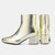 Autumn  Winter Glitter Square Heel Pointed Low-Top Women Boots, Size:45(Gold)