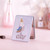 Portable Mini Princess Mirror Double-sided Glass Mirror Girl Folding Vanity Mirror(Square Owel)
