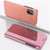 For Galaxy M60S / A81 / Note 10 Lite Plated Mirror Horizontal Flip Leather Case with Holder(Rose Gold)